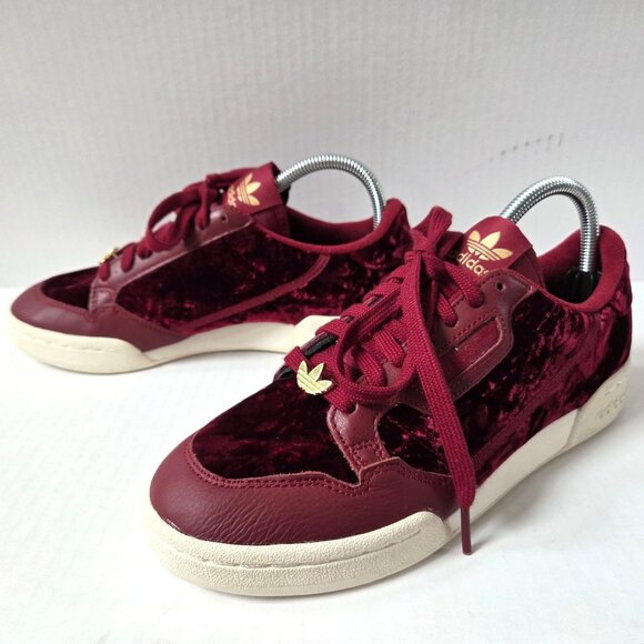 Adidas Shoes Mens 7 Continental 80 Collegiate Burgundy Velvet EH0173 - Picture 3 of 12